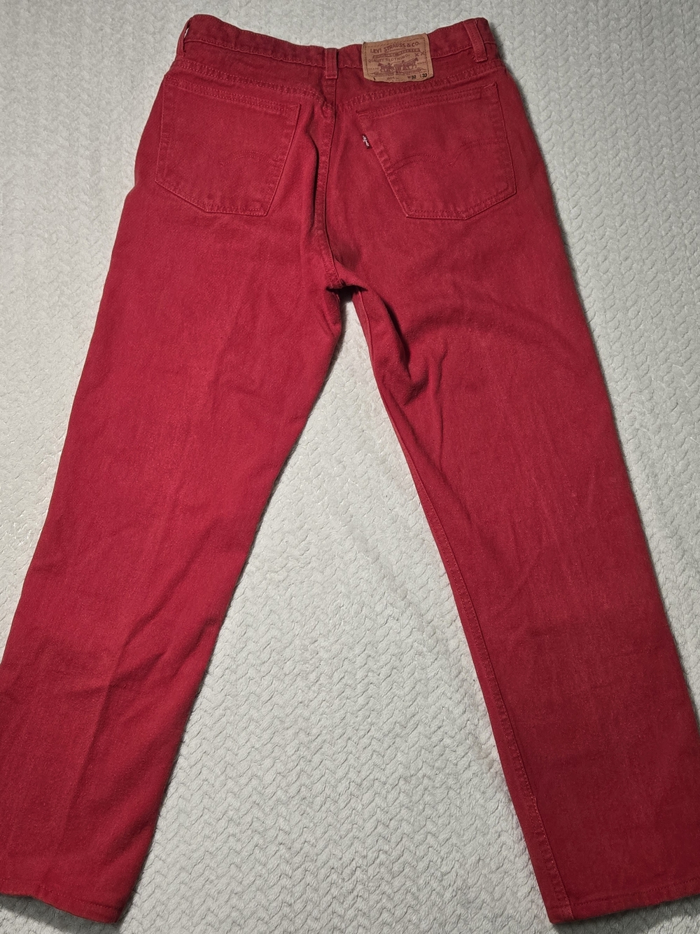 Levi's Men's Red Straight Jeans - Picture 6 of 13